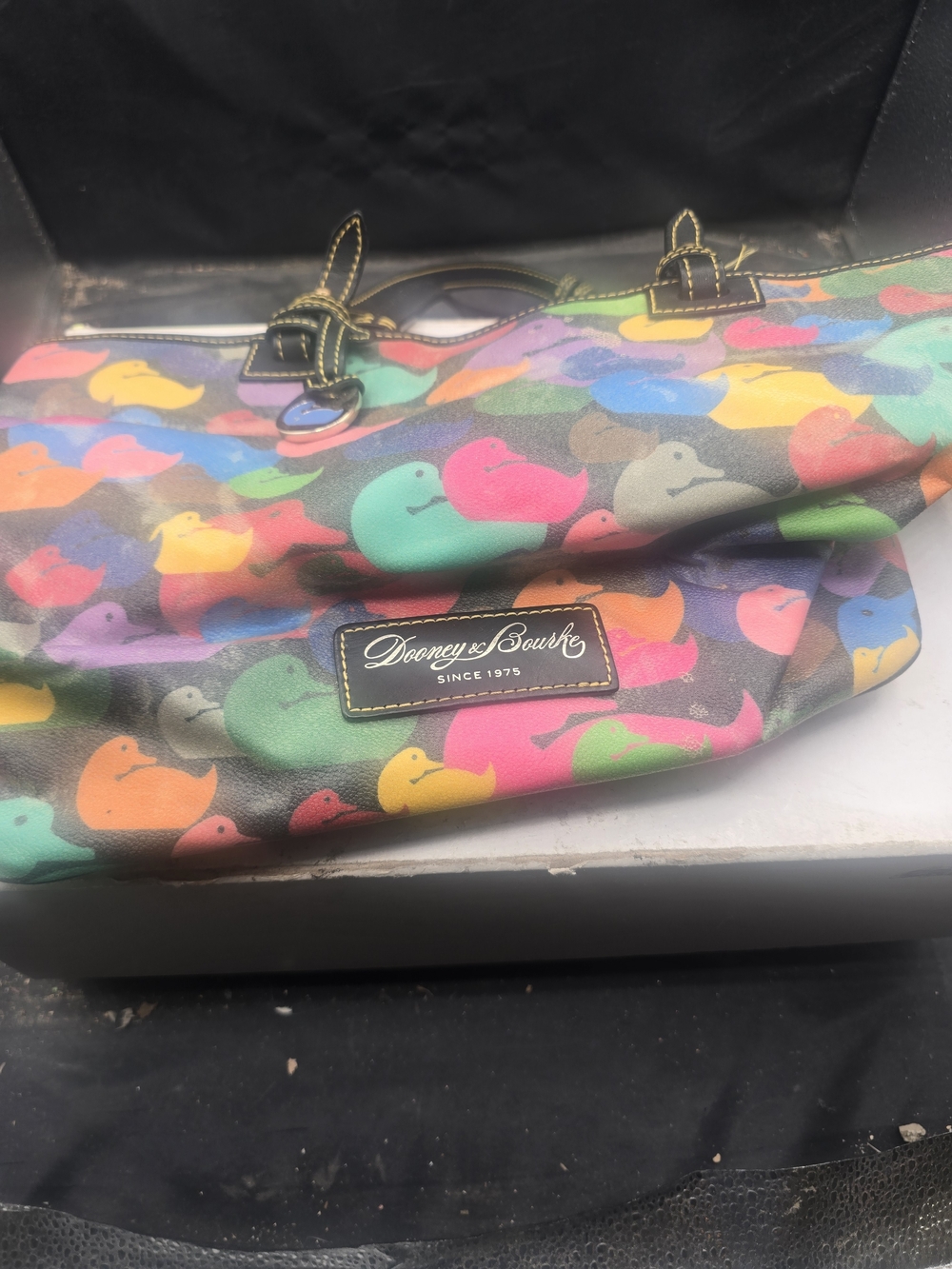 Dooney & Bourke Multicolor Duck Print Tote Bag